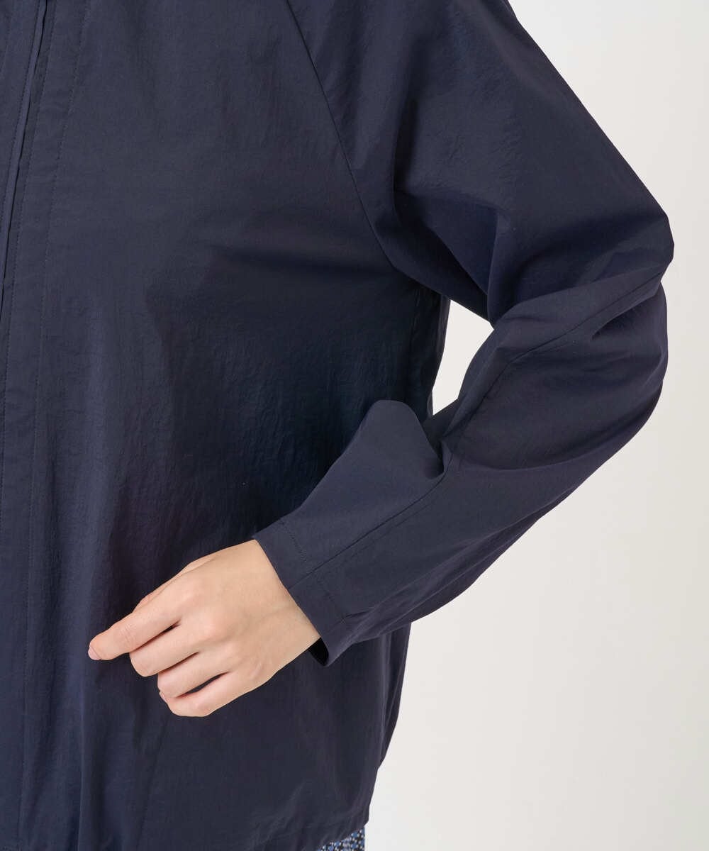 NGDGF37290 GIANNI LO GIUDICE(ジャンニ ロ ジュディチェ) [洗える]ナイロンストレッチタフタブルゾン ネイビー