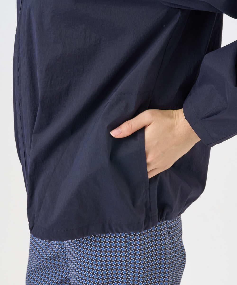 NGDGF37290 GIANNI LO GIUDICE(ジャンニ ロ ジュディチェ) [洗える]ナイロンストレッチタフタブルゾン ネイビー