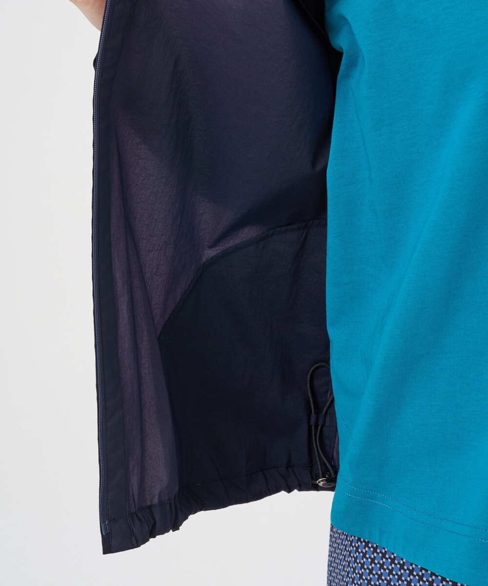 NGDGF37290 GIANNI LO GIUDICE(ジャンニ ロ ジュディチェ) [洗える]ナイロンストレッチタフタブルゾン ネイビー