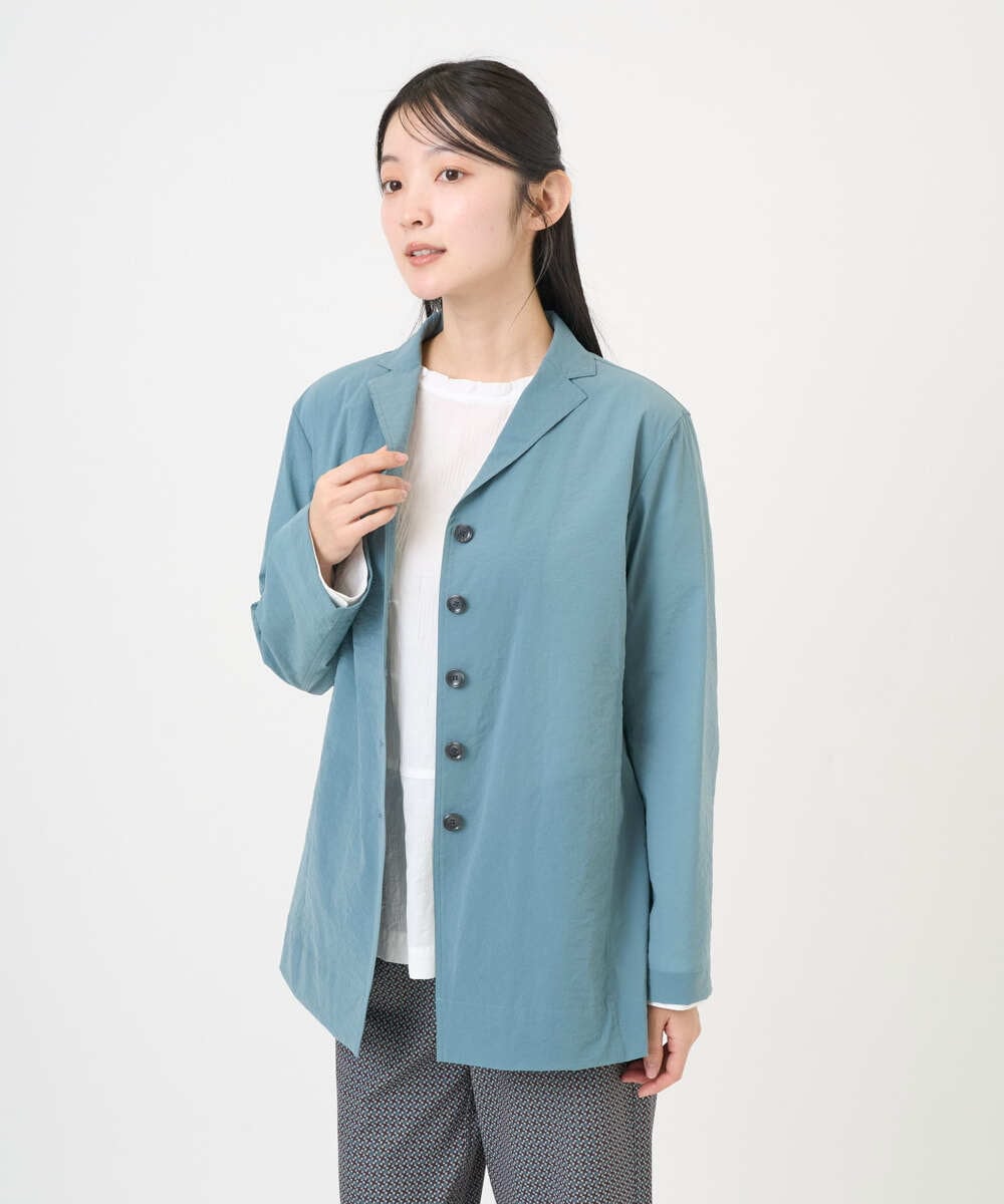 NGDGF57450 GIANNI LO GIUDICE(ジャンニ ロ ジュディチェ) [洗える・日本製]クレイペーパーナイロンジャケット ライトブルー