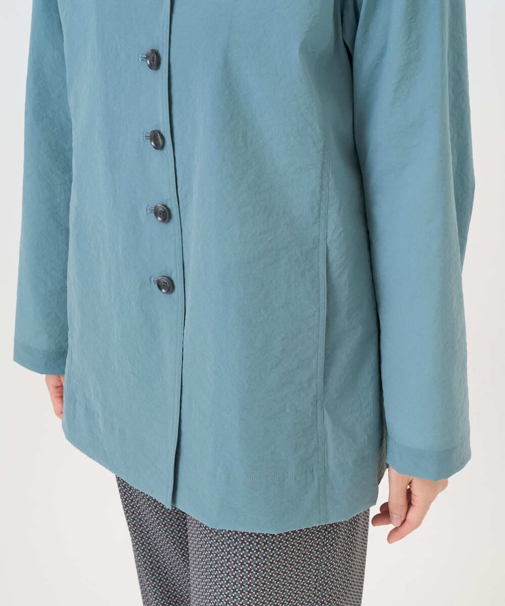 NGDGF57450 GIANNI LO GIUDICE(ジャンニ ロ ジュディチェ) [洗える・日本製]クレイペーパーナイロンジャケット ライトブルー