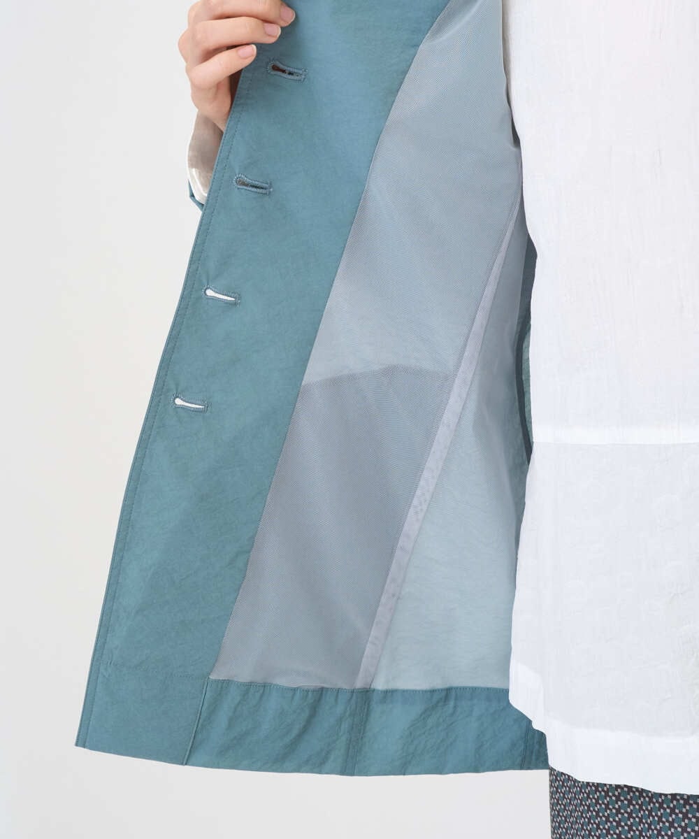 NGDGF57450 GIANNI LO GIUDICE(ジャンニ ロ ジュディチェ) [洗える・日本製]クレイペーパーナイロンジャケット ライトブルー