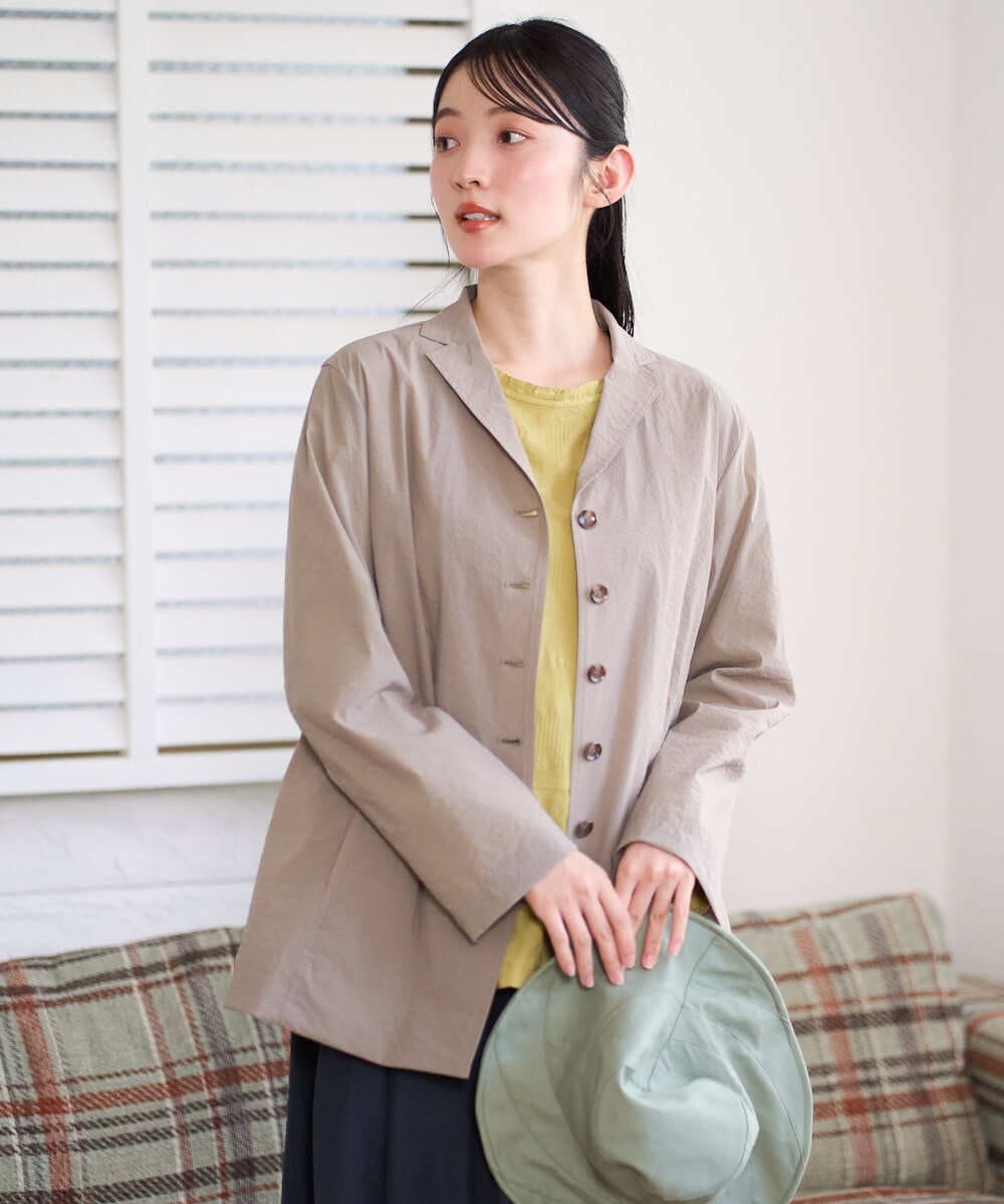 NGDGF57450 GIANNI LO GIUDICE(ジャンニ ロ ジュディチェ) [洗える・日本製]クレイペーパーナイロンジャケット ライトブルー