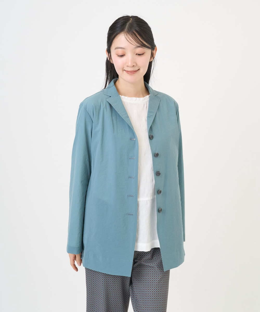 NGDGF57450 GIANNI LO GIUDICE(ジャンニ ロ ジュディチェ) [洗える・日本製]クレイペーパーナイロンジャケット ライトブルー