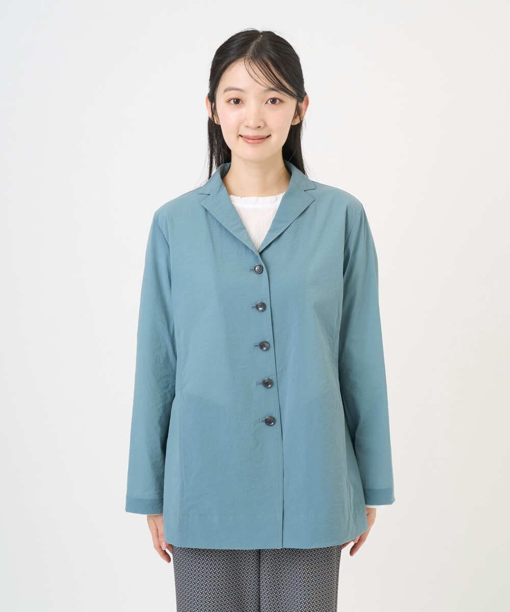 NGDGF57450 GIANNI LO GIUDICE(ジャンニ ロ ジュディチェ) [洗える・日本製]クレイペーパーナイロンジャケット ライトブルー