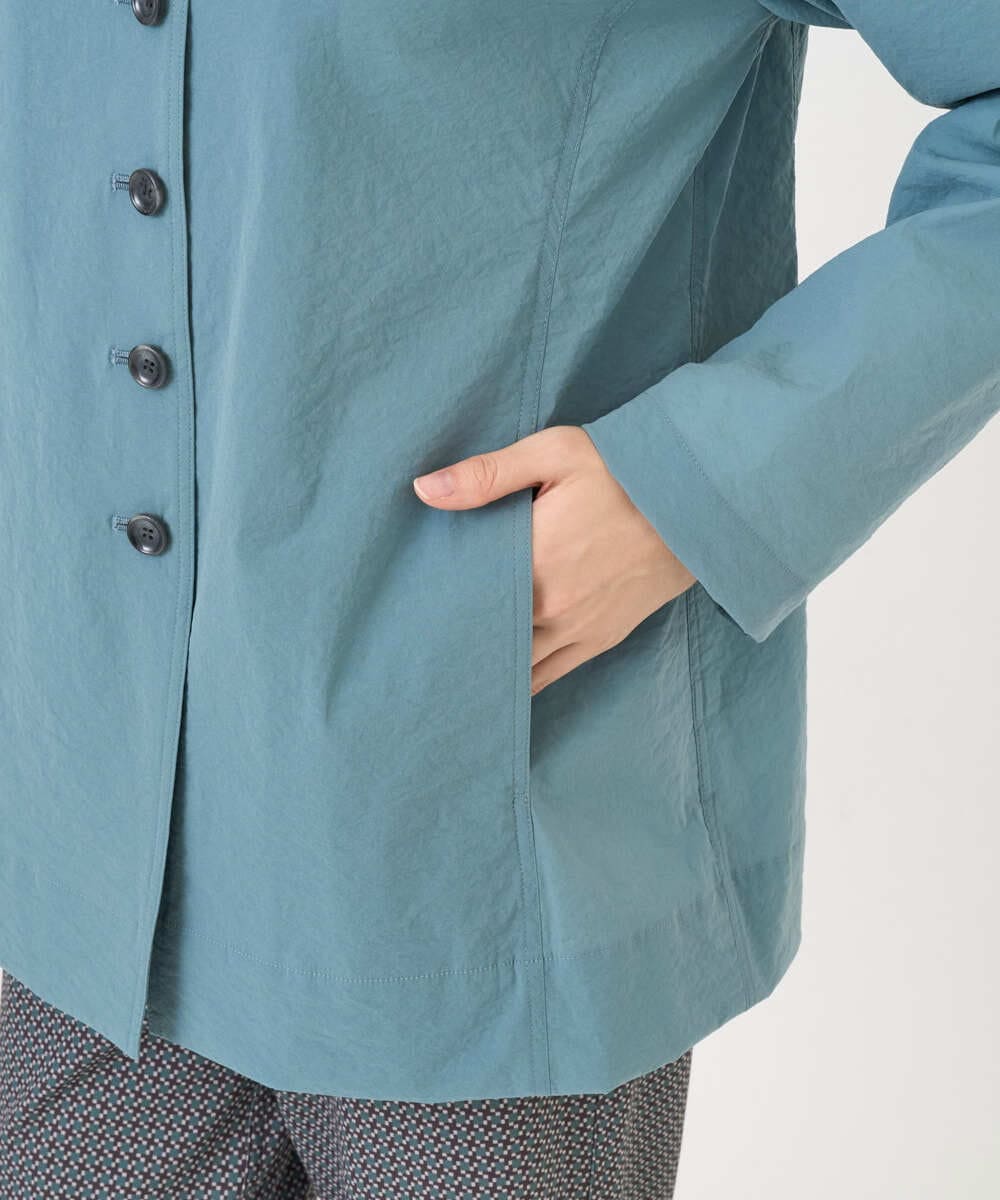 NGDGF57450 GIANNI LO GIUDICE(ジャンニ ロ ジュディチェ) [洗える・日本製]クレイペーパーナイロンジャケット ライトブルー