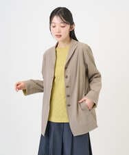 NGDGF57450 GIANNI LO GIUDICE(ジャンニ ロ ジュディチェ) [洗える・日本製]クレイペーパーナイロンジャケット ベージュ