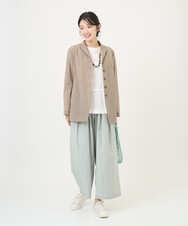 NGDGF57450 GIANNI LO GIUDICE(ジャンニ ロ ジュディチェ) [洗える・日本製]クレイペーパーナイロンジャケット ベージュ