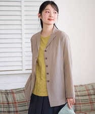 NGDGF57450 GIANNI LO GIUDICE(ジャンニ ロ ジュディチェ) [洗える・日本製]クレイペーパーナイロンジャケット ベージュ