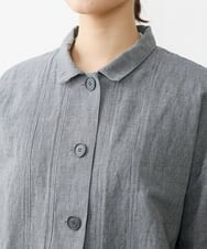 NGDGT30390 GIANNI LO GIUDICE(ジャンニ ロ ジュディチェ) [洗える]千鳥柄コットン麻ブルゾン ネイビー