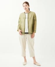 NGDGV40200 GIANNI LO GIUDICE(ジャンニ ロ ジュディチェ) [洗える]リップストップナイロンジャケット カーキ