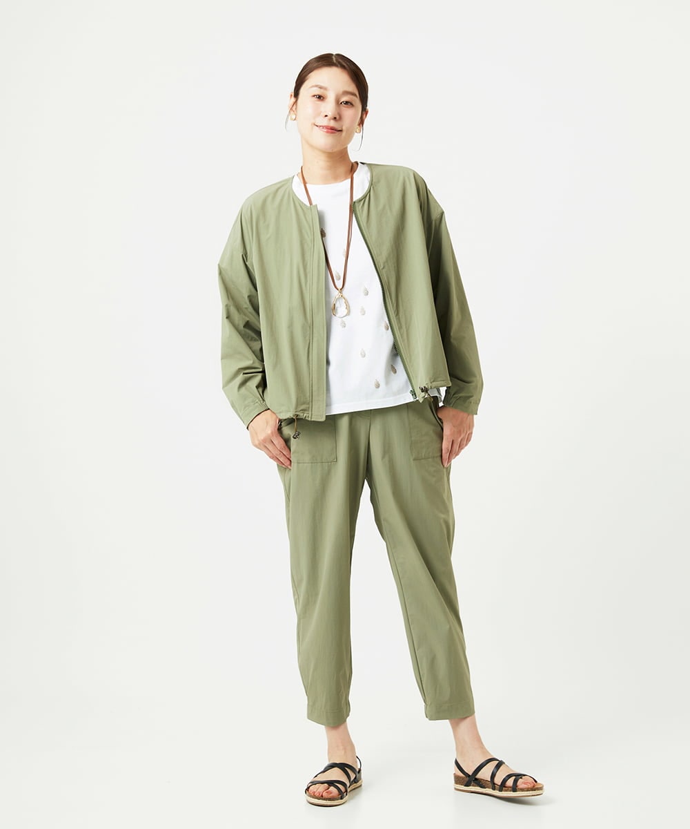 NGDHA01270 GIANNI LO GIUDICE(ジャンニ ロ ジュディチェ) [撥水加工・洗える]ナイロンリぺレントブルゾン カーキ