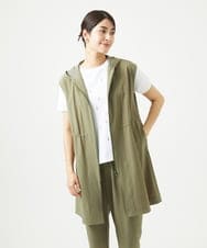 NGDHA02290 GIANNI LO GIUDICE(ジャンニ ロ ジュディチェ) [洗える・撥水加工]ナイロンリぺレントロングジレ カーキ