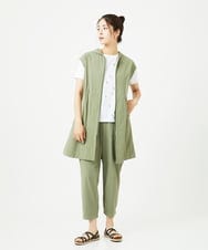 NGDHA02290 GIANNI LO GIUDICE(ジャンニ ロ ジュディチェ) [撥水加工・洗える]ナイロンリぺレントロングジレ カーキ