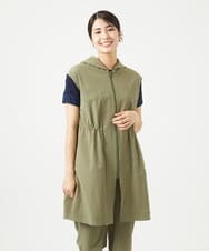 NGDHA02290 GIANNI LO GIUDICE(ジャンニ ロ ジュディチェ) [洗える・撥水加工]ナイロンリぺレントロングジレ カーキ