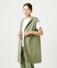 NGDHA02290 GIANNI LO GIUDICE(ジャンニ ロ ジュディチェ) [撥水加工・洗える]ナイロンリぺレントロングジレ カーキ