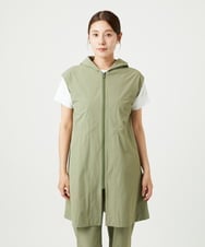 NGDHA02290 GIANNI LO GIUDICE(ジャンニ ロ ジュディチェ) [撥水加工・洗える]ナイロンリぺレントロングジレ カーキ
