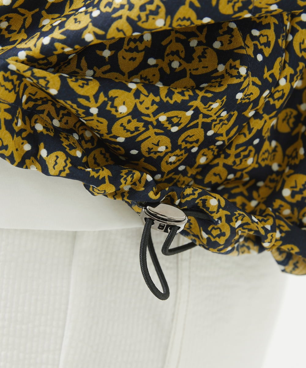NGDHW07250 GIANNI LO GIUDICE(ジャンニ ロ ジュディチェ) [洗える・撥水加工]レインフラワープリントブルゾン ネイビー×イエロー