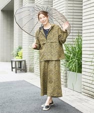 NGDHW07250 GIANNI LO GIUDICE(ジャンニ ロ ジュディチェ) [洗える・撥水加工]レインフラワープリントブルゾン ネイビー×イエロー