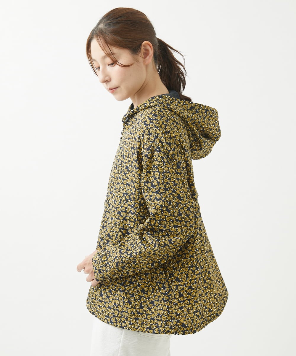 NGDHW07250 GIANNI LO GIUDICE(ジャンニ ロ ジュディチェ) [洗える・撥水加工]レインフラワープリントブルゾン ネイビー×イエロー