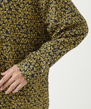 NGDHW07250 GIANNI LO GIUDICE(ジャンニ ロ ジュディチェ) [洗える・撥水加工]レインフラワープリントブルゾン ネイビー×イエロー