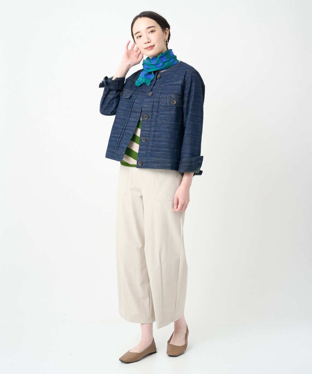 NGDJB20390 GIANNI LO GIUDICE(ジャンニ ロ ジュディチェ) [洗える]レインボーデニムジャケット ネイビー