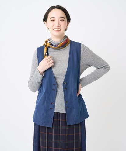 NGDJB21290 GIANNI LO GIUDICE [接触冷感・洗える]ビヨンドデニムＶネックジレ