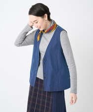 NGDJB21290 GIANNI LO GIUDICE(ジャンニ ロ ジュディチェ) [接触冷感・洗える]ビヨンドデニムＶネックジレ ネイビー