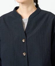 NGDJD11430 GIANNI LO GIUDICE(ジャンニ ロ ジュディチェ) [日本製]ウールステッチストライプジャケット ネイビー
