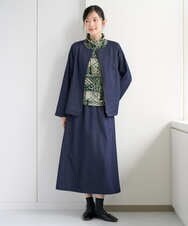 NGDJD14390 GIANNI LO GIUDICE(ジャンニ ロ ジュディチェ) [洗える]デニムライクシャンブレージャケット ネイビー