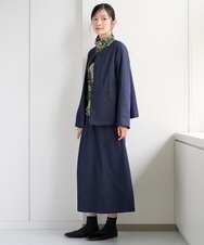 NGDJD14390 GIANNI LO GIUDICE(ジャンニ ロ ジュディチェ) [洗える]デニムライクシャンブレージャケット ネイビー