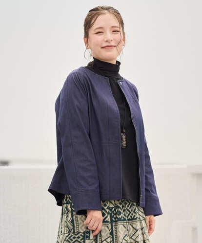 NGDJD14390 GIANNI LO GIUDICE [洗える]デニムライクシャンブレージャケット