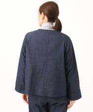 NGDJD14390 GIANNI LO GIUDICE(ジャンニ ロ ジュディチェ) [洗える]デニムライクシャンブレージャケット ネイビー