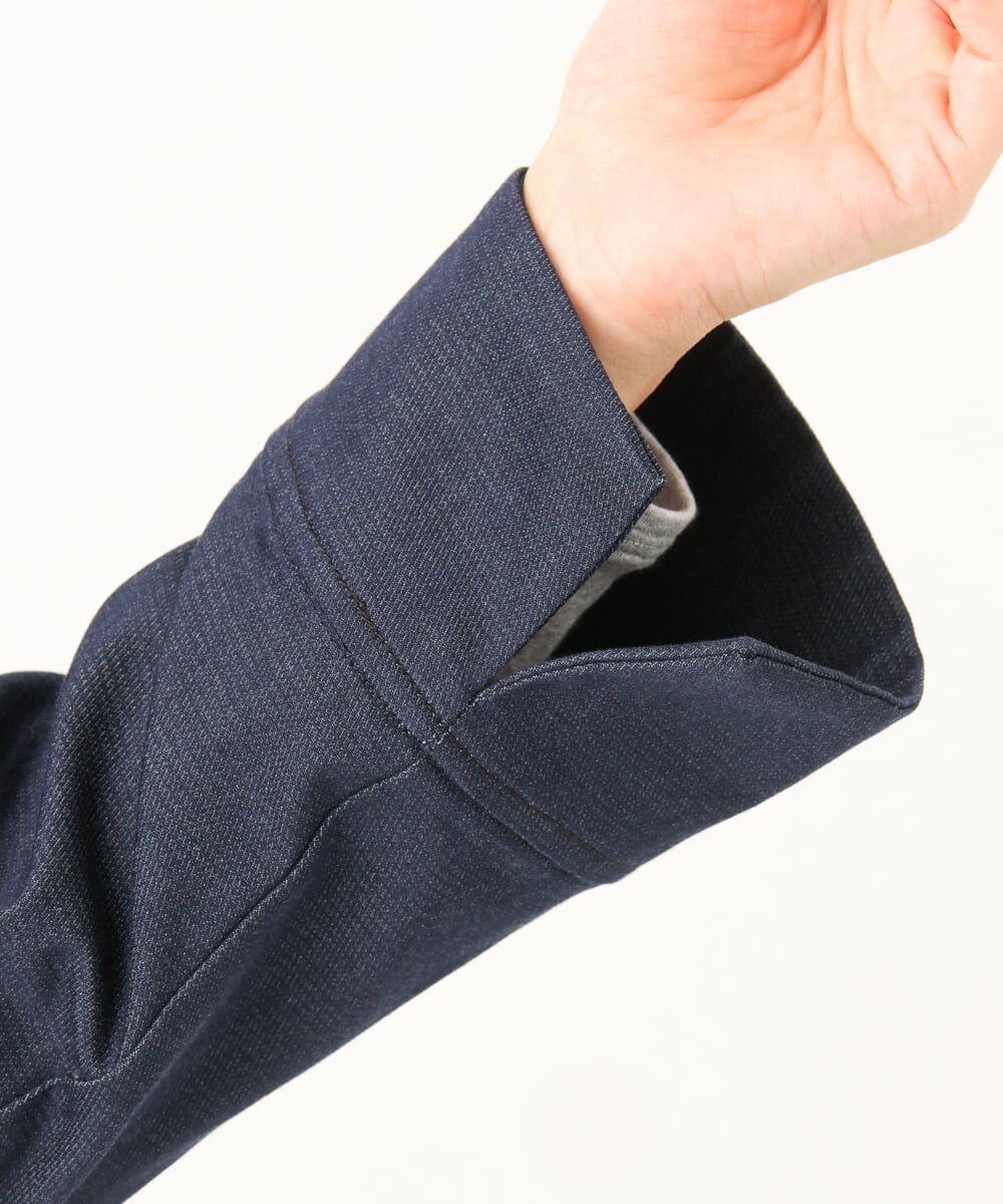 NGDJD14390 GIANNI LO GIUDICE(ジャンニ ロ ジュディチェ) [洗える]デニムライクシャンブレージャケット ネイビー