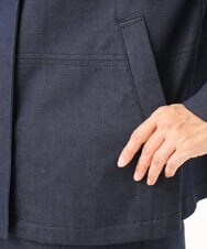 NGDJD14390 GIANNI LO GIUDICE(ジャンニ ロ ジュディチェ) [洗える]デニムライクシャンブレージャケット ネイビー