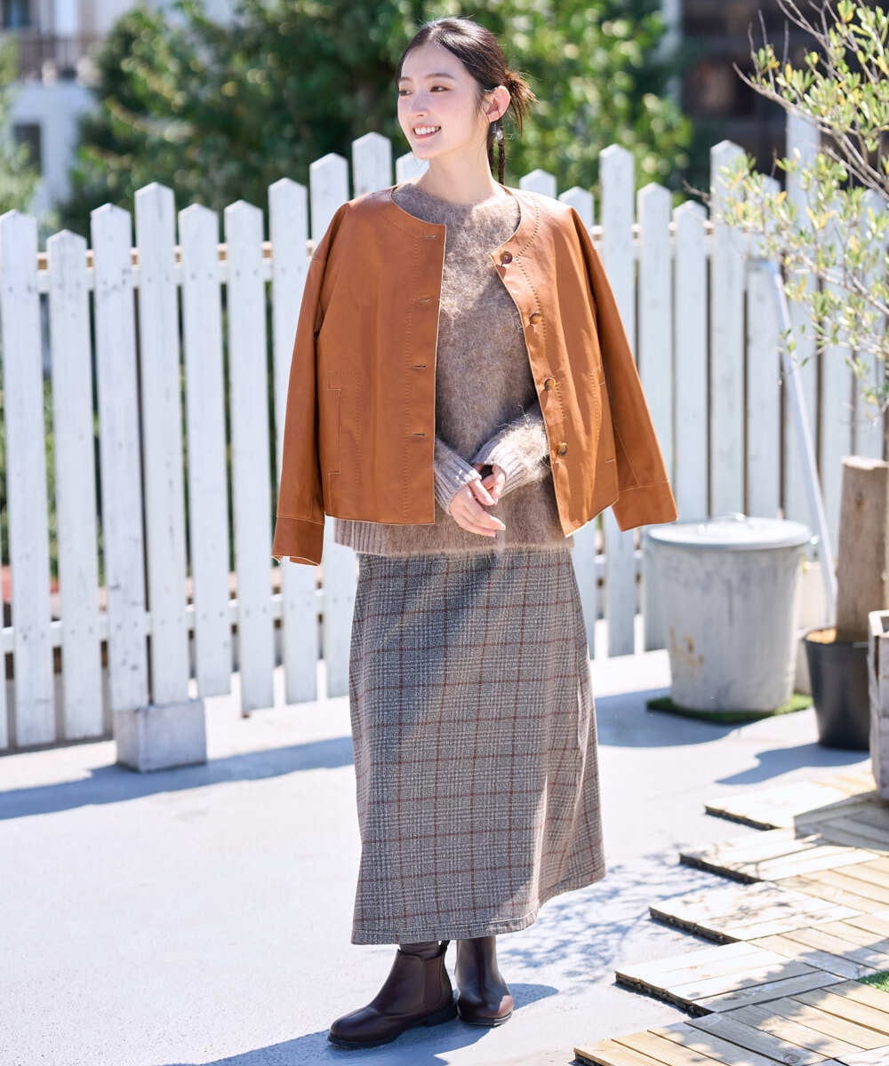 NGDJD15790 GIANNI LO GIUDICE(ジャンニ ロ ジュディチェ) シープレザージャケット オランジュ