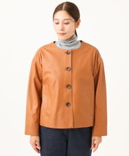 NGDJD15790 GIANNI LO GIUDICE(ジャンニ ロ ジュディチェ) シープレザージャケット オランジュ