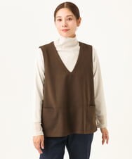 NGDJD18250 GIANNI LO GIUDICE(ジャンニ ロ ジュディチェ) [洗える・日本製]アルガンギャバベスト ブラウン