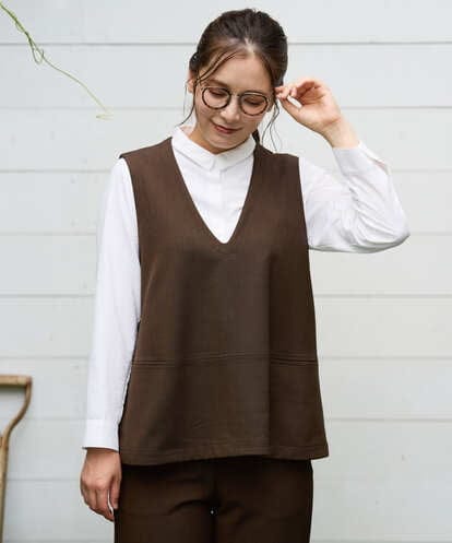 NGDJD18250 GIANNI LO GIUDICE [洗える・日本製]アルガンギャバベスト