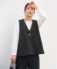 NGDJD18250 GIANNI LO GIUDICE(ジャンニ ロ ジュディチェ) [洗える・日本製]アルガンギャバベスト ブラウン