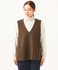 NGDJD18250 GIANNI LO GIUDICE(ジャンニ ロ ジュディチェ) [洗える・日本製]アルガンギャバベスト ブラウン