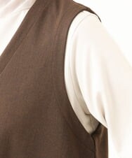NGDJD18250 GIANNI LO GIUDICE(ジャンニ ロ ジュディチェ) [洗える・日本製]アルガンギャバベスト ブラウン