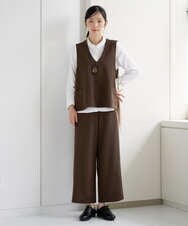 NGDJD18250 GIANNI LO GIUDICE(ジャンニ ロ ジュディチェ) [洗える・日本製]アルガンギャバベスト ブラウン