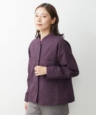 NGDJS20390 GIANNI LO GIUDICE(ジャンニ ロ ジュディチェ) [洗える]ステッチドビーショート丈ジャケット パープル