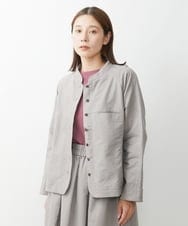NGDJS20390 GIANNI LO GIUDICE(ジャンニ ロ ジュディチェ) [洗える]ステッチドビーショート丈ジャケット グレー