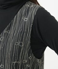 NGEAB50540 GIANNI LO GIUDICE(ジャンニ ロ ジュディチェ) [洗える]ウール混ボイルリボンプリントジャンパースカート ブラック
