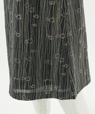 NGEAB50540 GIANNI LO GIUDICE(ジャンニ ロ ジュディチェ) [洗える]ウール混ボイルリボンプリントジャンパースカート ブラック