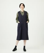 NGEAE12390 GIANNI LO GIUDICE(ジャンニ ロ ジュディチェ) [洗える]デニムカラーリバーワンピース オレンジ