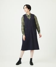 NGEAE12390 GIANNI LO GIUDICE(ジャンニ ロ ジュディチェ) [洗える]デニムカラーリバーワンピース オレンジ