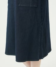 NGEAE12390 GIANNI LO GIUDICE(ジャンニ ロ ジュディチェ) [洗える]デニムカラーリバーワンピース グリーン